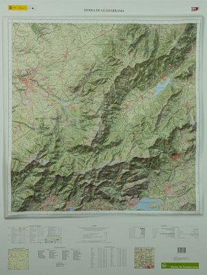 Mapa en relieve de la Sierra de Guadarrama