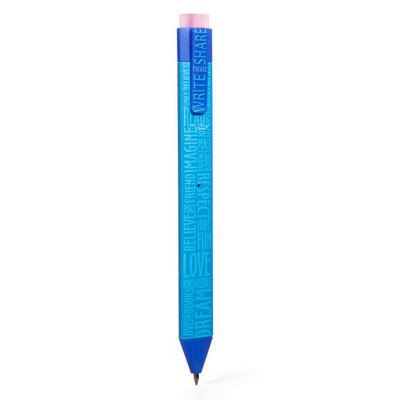 Marcapáginas bolígrafo azul
