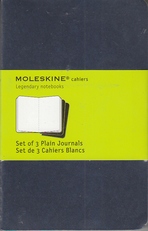 Moleskine. Set de tres cuadernos hojas en blanco (Bolsillo)