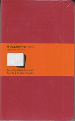 Moleskine. Set de tres cuadernos hojas a rayas (Grande)