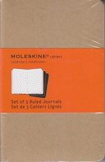 Moleskine. Set de tres cuadernos hojas a rayas (Bolsillo)