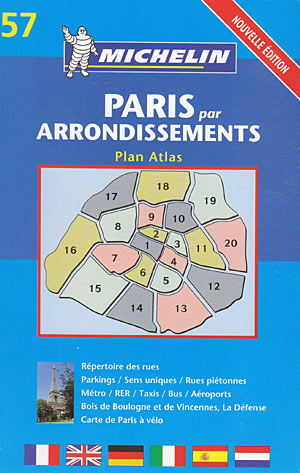 Paris par arrondissements (Plan atlas Michelin)