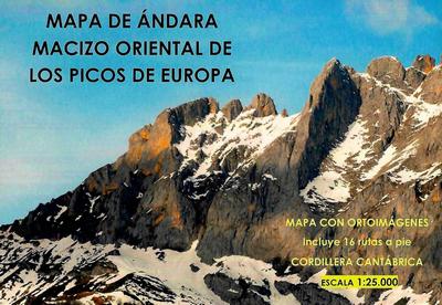 Mapa de Ándara. Macizo oriental de los Picos de Europa