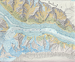 The map of Batura Glacier