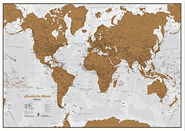 Mapa de rascar de el Mundo (en castellano)