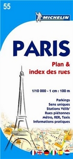 55 Paris. Plan & index des rues