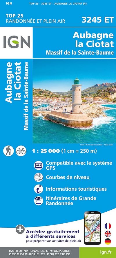 3245 ET Aubagne. La Ciotat. (Massif de la Sainte-Baume)