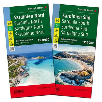Sardinia North/Sardinia South (Cerdeña) (2 maps)