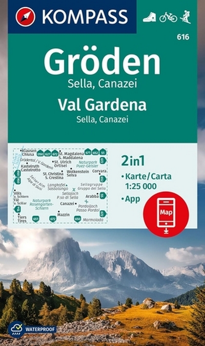 616 Gröden  / Val Gardena. Sella. Canazei