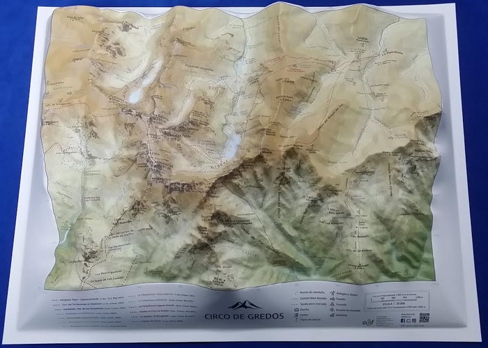 Mapa relieve Circo de Gredos