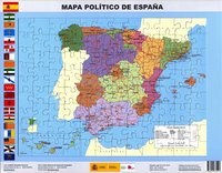 Mapa político de España. Puzzle magnético