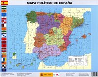 Mapa político de España. Puzzle magnético
