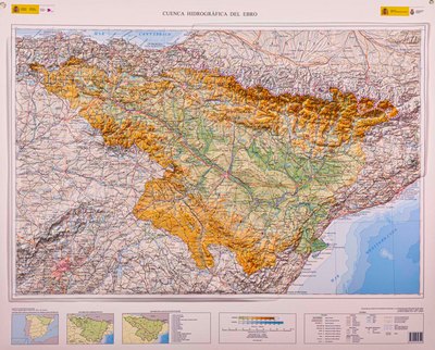 Mapa en relieve de la Cuenca Hidrográfica del Ebro (SOLO DISPONIBLE EN TIENDA)
