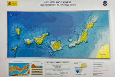 Mapa en relieve de Canarias