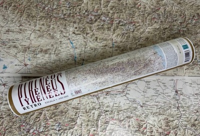 Mapa Pirineos Retro