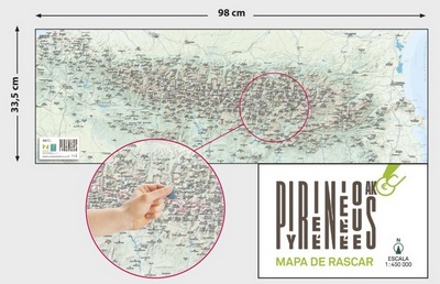 Pirineos (mapa de rascar) (Pequeño)