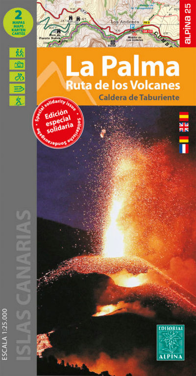 La Palma. Ruta de los volcanes. Caldera de Taburiente (2 mapas)