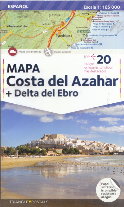 Mapa Costa del Azahar y Delta del Ebro