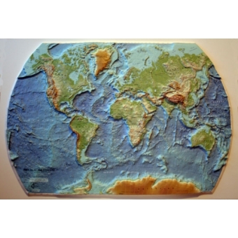 Mapa Mundo físico en relieve (62x42)