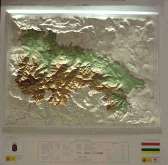 Mapa en relieve de La Rioja