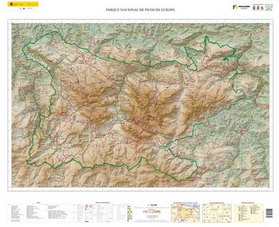 Mapa relieve Picos de Europa (IGN)