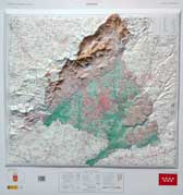 Mapa en relieve Comunidad de Madrid