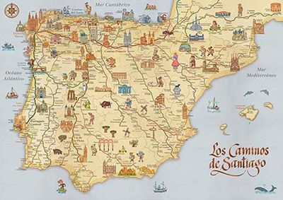 POSTER TODOS LOS CAMINOS DE SANTIAGO (MEDIANO) POSTER TODOS LOS CAMINOS DE SANTIAGO (MEDIANO)