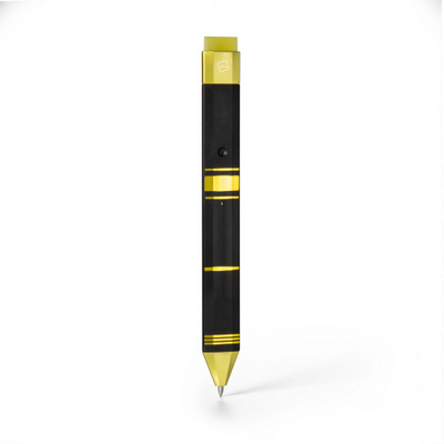 Marcapáginas bolígrafo negro y dorado