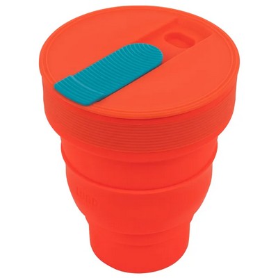 Taza de viaje plegable coral