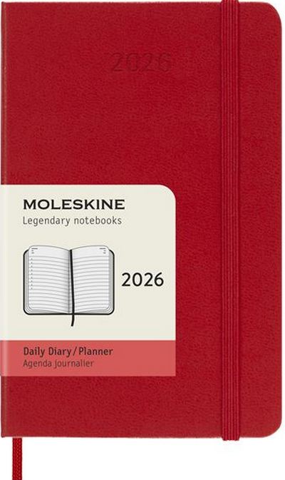 Agenda Moleskine Pocket 2026 (Diaria - Roja) (Tapa dura)