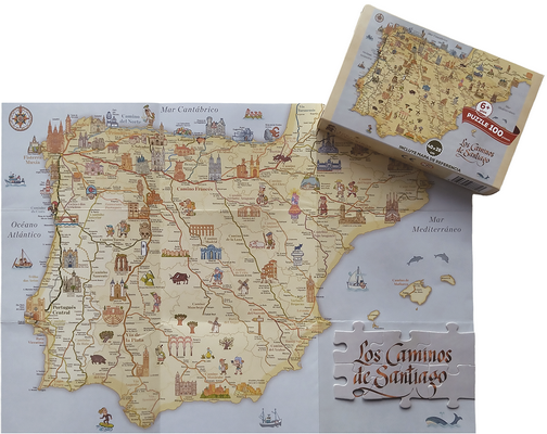 PUZZLE DE LOS CAMINOS DE SANTIAGO. 100 PIEZAS