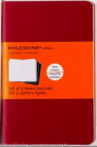 Moleskine. Set de tres cuadernos hojas a rayas (bolsillo)