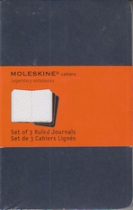 Moleskine. Set de tres cuadernos hojas a rayas (Bolsillo)