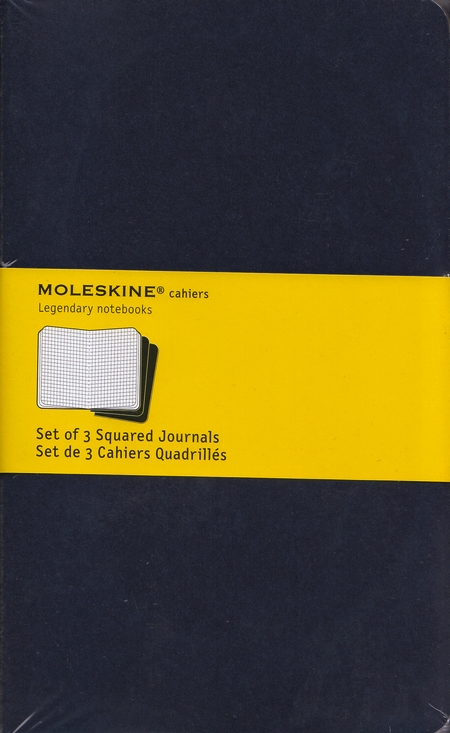 Moleskine. Set de tres cuadernos hojas cuadriculadas (Grande) 
