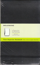 Moleskine. Cuaderno de reportero en blanco (grande)