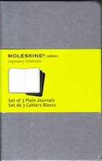 Moleskine. Set de tres cuadernos hojas en blanco (Bolsillo)