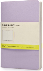 Moleskine. Set de tres cuadernos hojas en blanco (Bolsillo)