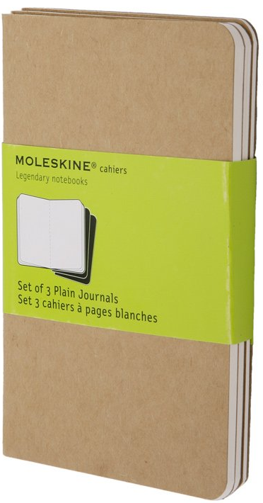 Moleskine Cuaderno de Hojas en Blanco (Set de 3 Cuadernos)