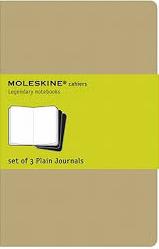 Moleskine.Set de tres cuadernos hojas en blanco (bolsillo)