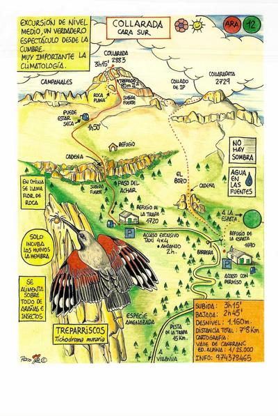 Lámina Collarada. Cara Sur (A3)