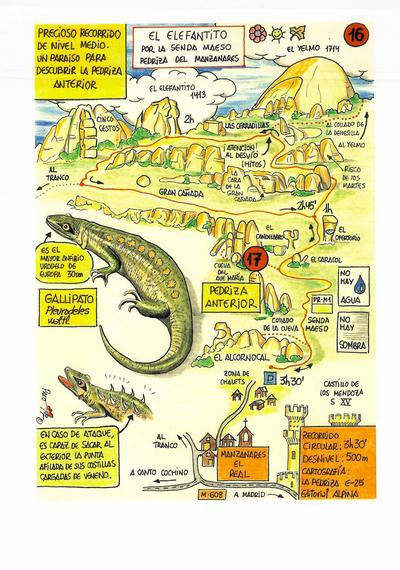 Lámina El Elefantito. Por la Senda Maeso. Pedriza del Manzanares