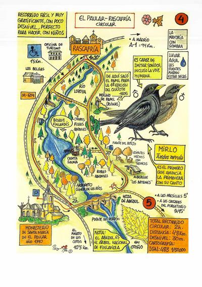Lámina El Paular - Rascafría. Circular (A4)