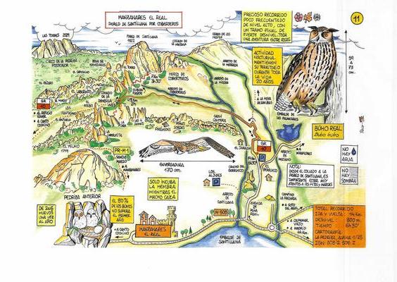 Lámina Manzanares el Real. Pared de Santillana por Coberteros (A4)