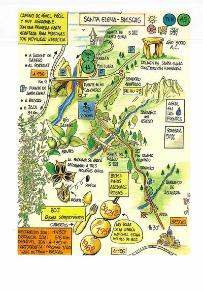 Lámina Santa Elena - Biescas (A3)