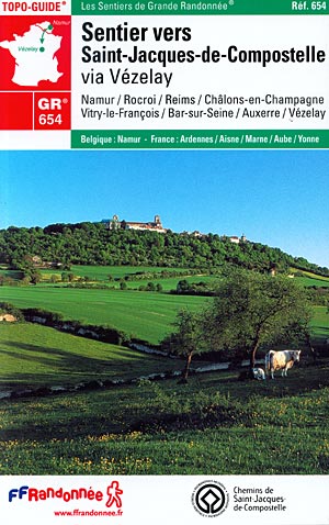 Sentier vers Saint-Jacques-de-Compostelle.  Namur-Vézelay. Via Vézelay