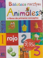 Biblioteca marzipan animales. 6 libros de primeros conceptos