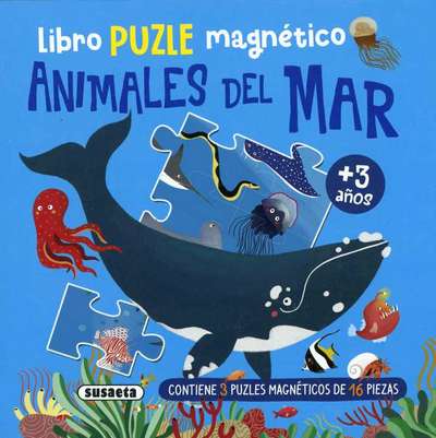 Libro puzle magnético. Animales del mar